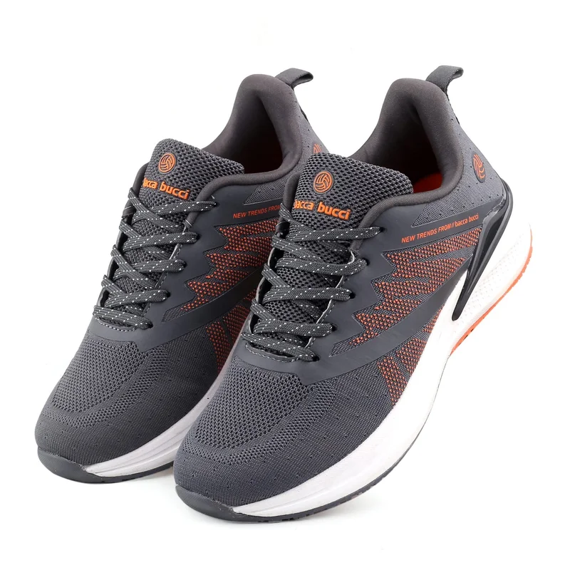 Bacca Bucci Grey Essential Everyday Walking and Running Shoes for Men | Best Price UAE